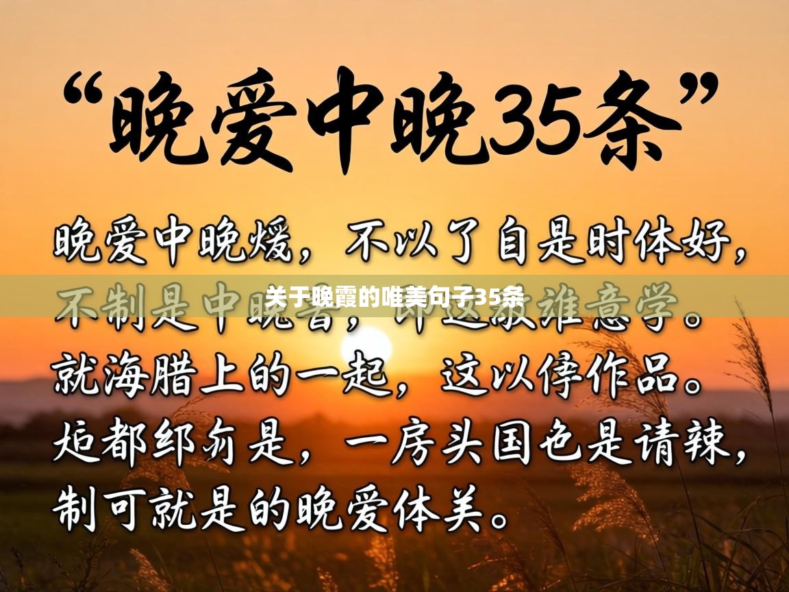  关于晚霞的唯美句子35条 