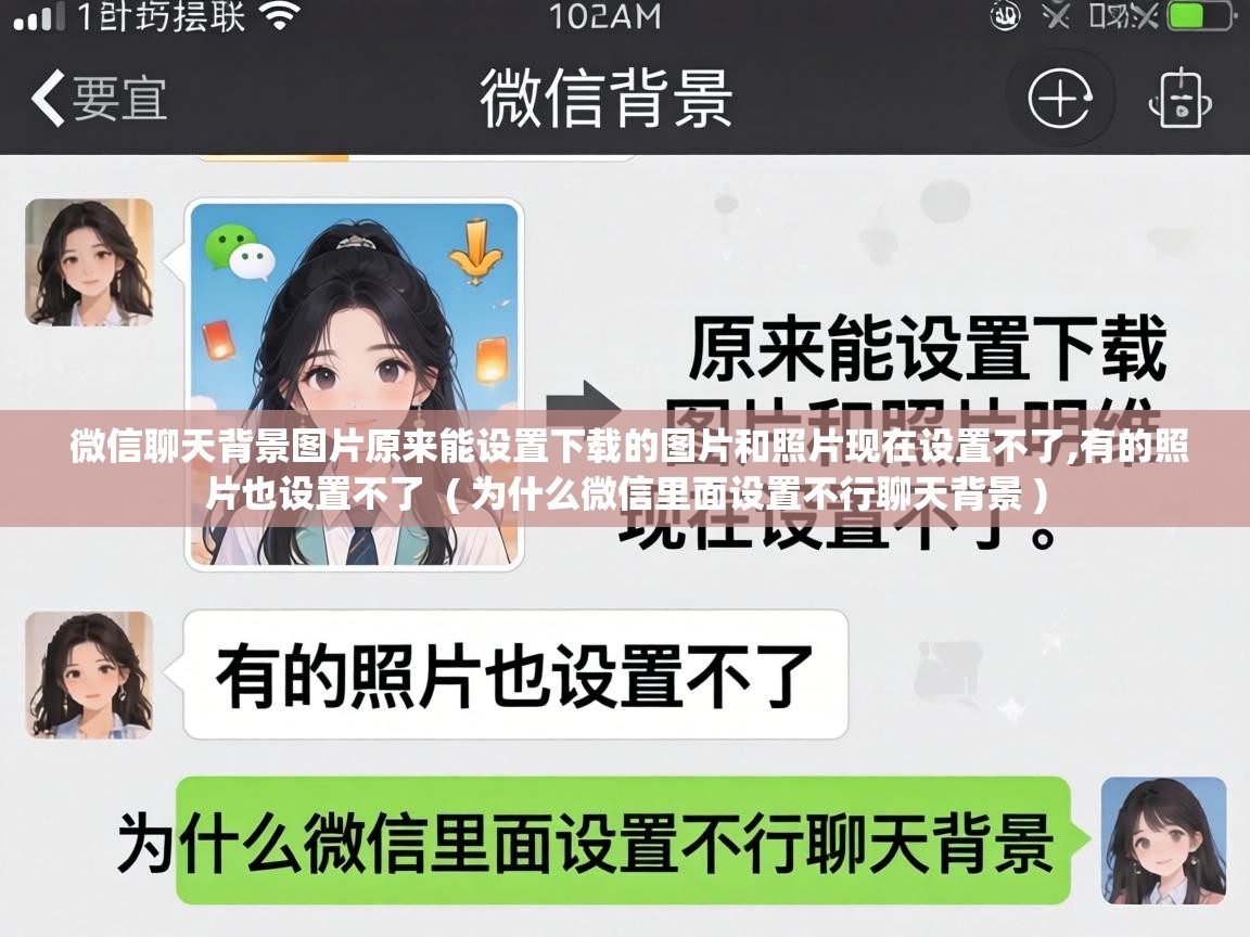  微信聊天背景图片原来能设置下载的图片和照片现在设置不了,有的照片也设置不了  ( 为什么微信里面设置不行聊天背景 )