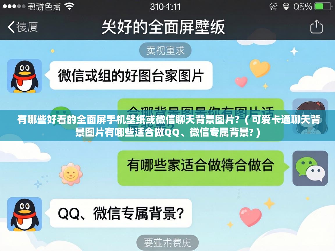 有哪些好看的全面屏手机壁纸或微信聊天背景图片? ( 可爱卡通聊天背景图片有哪些适合做QQ、微信专属背景? ) 有哪些好看的全面屏手机壁纸或微信聊天背景图片? ( 可爱卡通聊天背景图片有哪些适合做QQ、微信专属背景? )