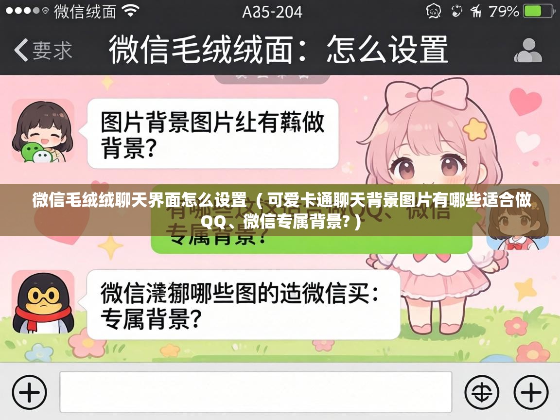  微信毛绒绒聊天界面怎么设置  ( 可爱卡通聊天背景图片有哪些适合做QQ、微信专属背景? )