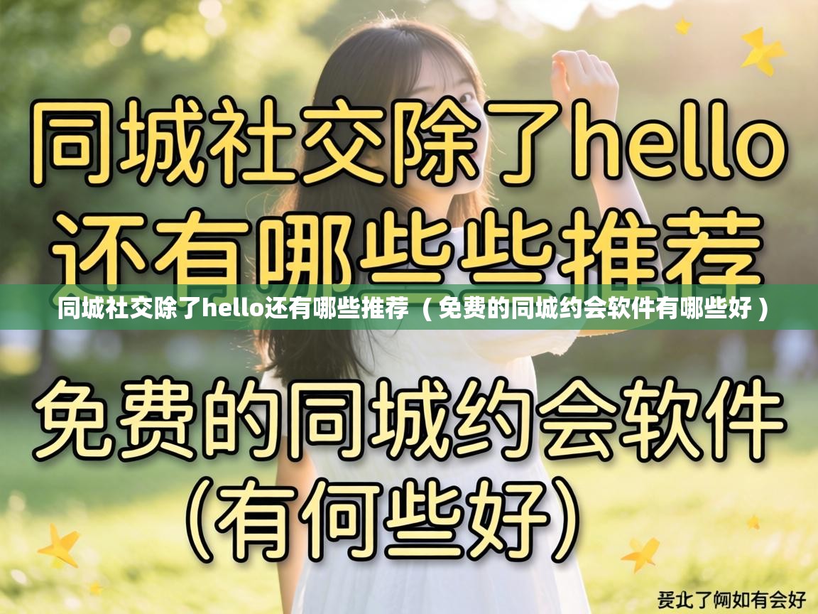  同城社交除了hello还有哪些推荐  ( 免费的同城约会软件有哪些好 )