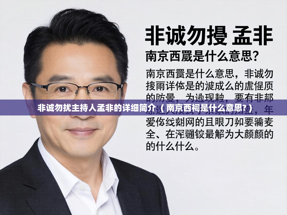  非诚勿扰主持人孟非的详细简介  ( 南京西祠是什么意思? )