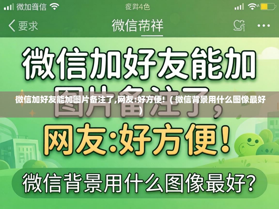  微信加好友能加图片备注了,网友:好方便!  ( 微信背景用什么图像最好 )