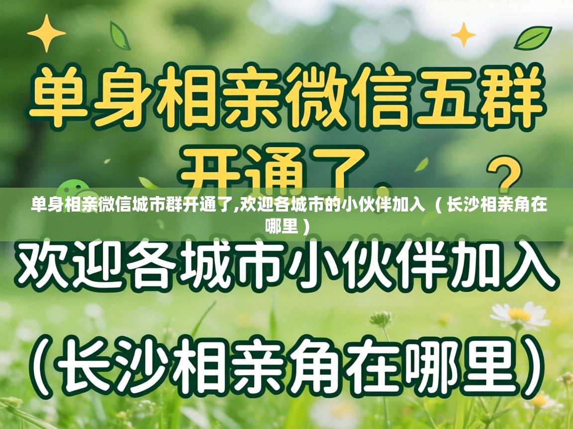 单身相亲微信城市群开通了,欢迎各城市的小伙伴加入 ( 长沙相亲角在哪里 ) 单身相亲微信城市群开通了,欢迎各城市的小伙伴加入 ( 长沙相亲角在哪里 )
