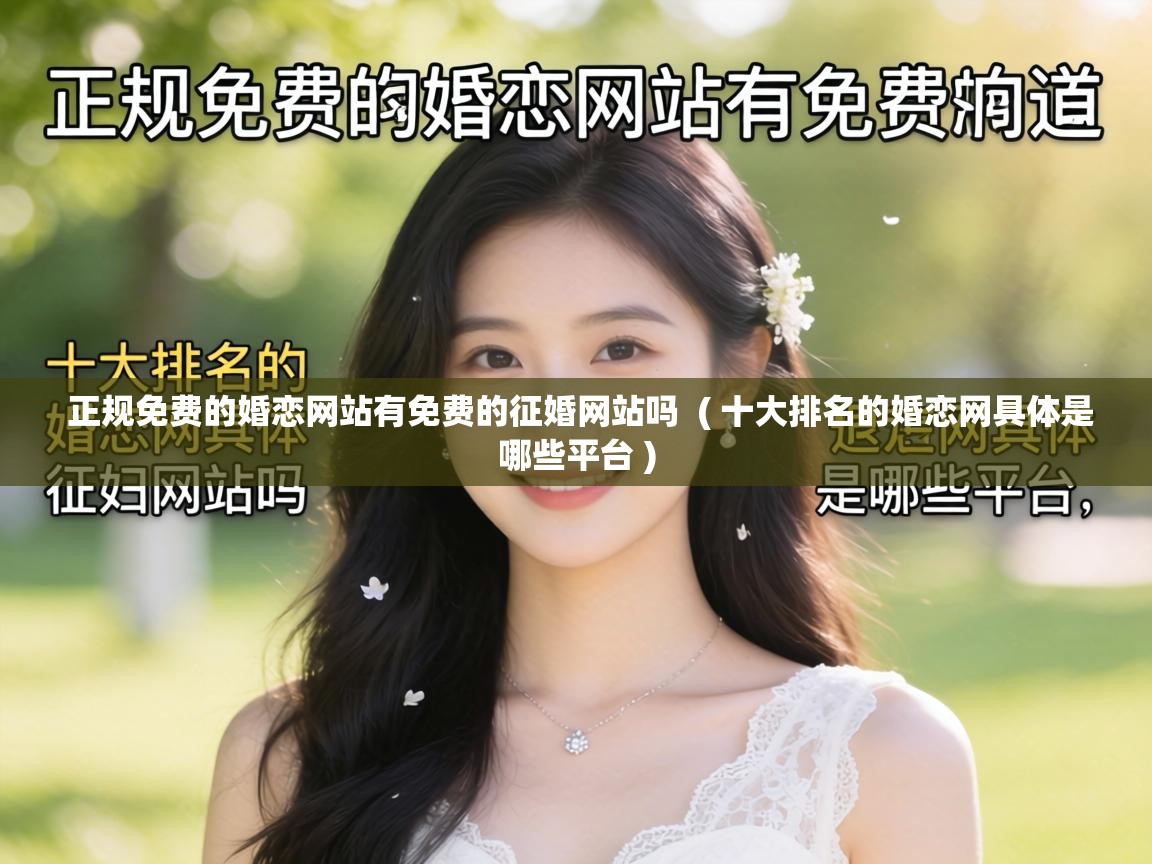 正规免费的婚恋网站有免费的征婚网站吗 ( 十大排名的婚恋网具体是哪些平台 ) 正规免费的婚恋网站有免费的征婚网站吗 ( 十大排名的婚恋网具体是哪些平台 )