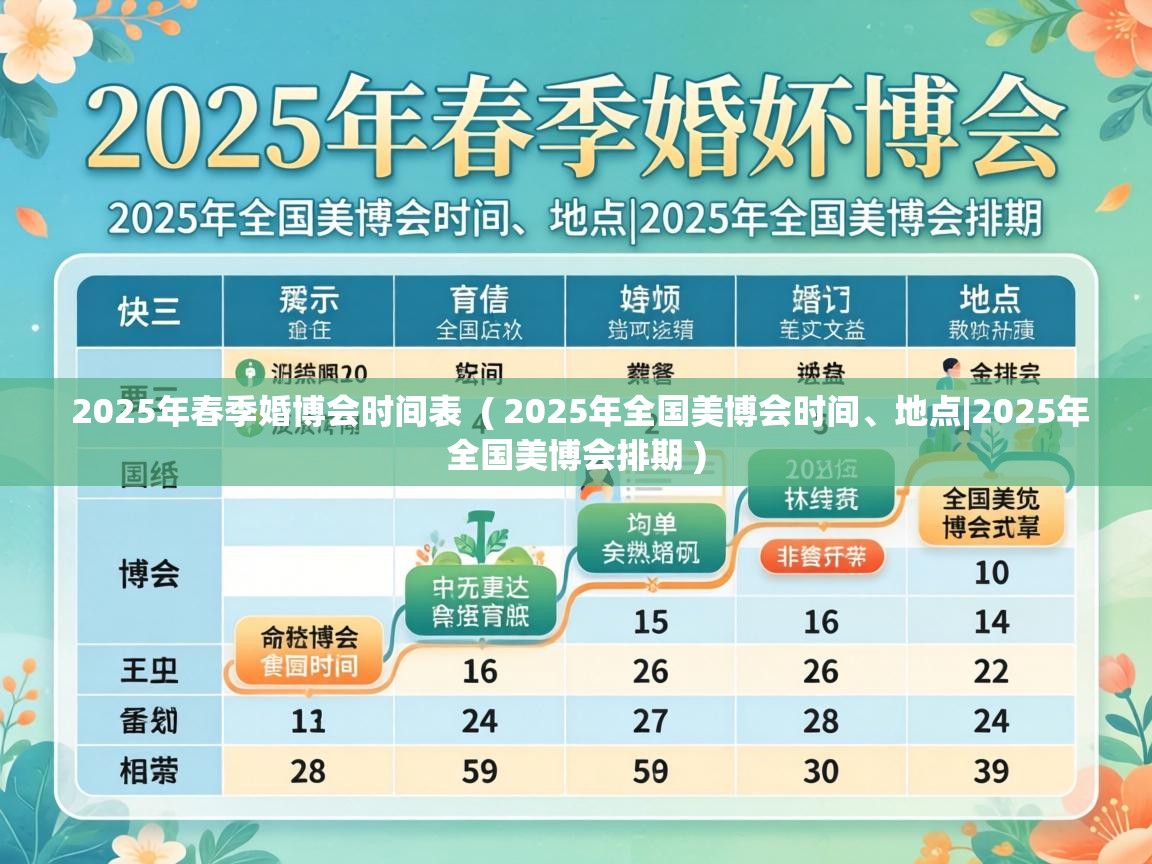 2025年春季婚博会时间表 ( 2025年全国美博会时间、地点|2025年全国美博会排期 ) 2025年春季婚博会时间表 ( 2025年全国美博会时间、地点|2025年全国美博会排期 )