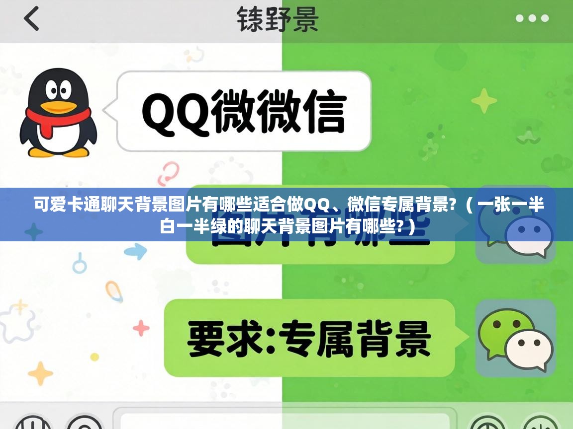  可爱卡通聊天背景图片有哪些适合做QQ、微信专属背景?  ( 一张一半白一半绿的聊天背景图片有哪些? )