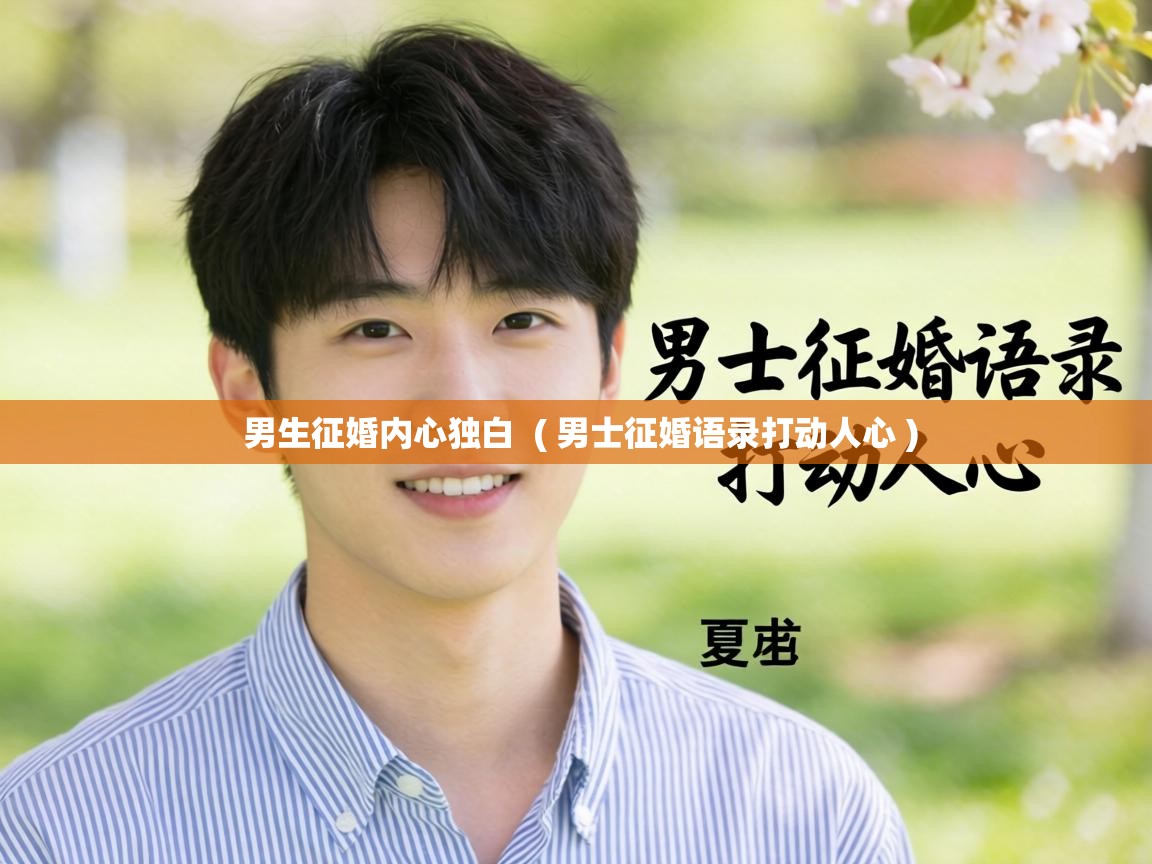  男生征婚内心独白  ( 男士征婚语录打动人心 )