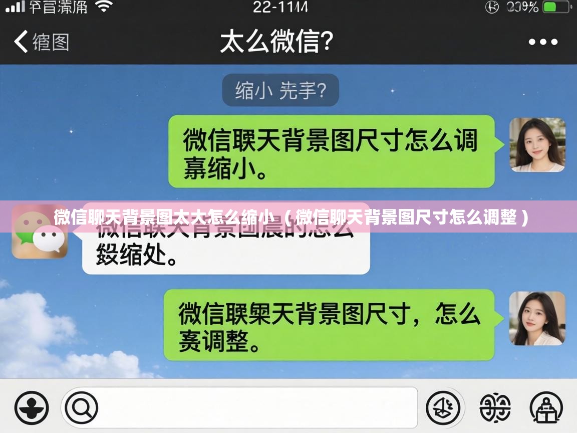 微信聊天背景图太大怎么缩小 ( 微信聊天背景图尺寸怎么调整 ) 微信聊天背景图太大怎么缩小 ( 微信聊天背景图尺寸怎么调整 )