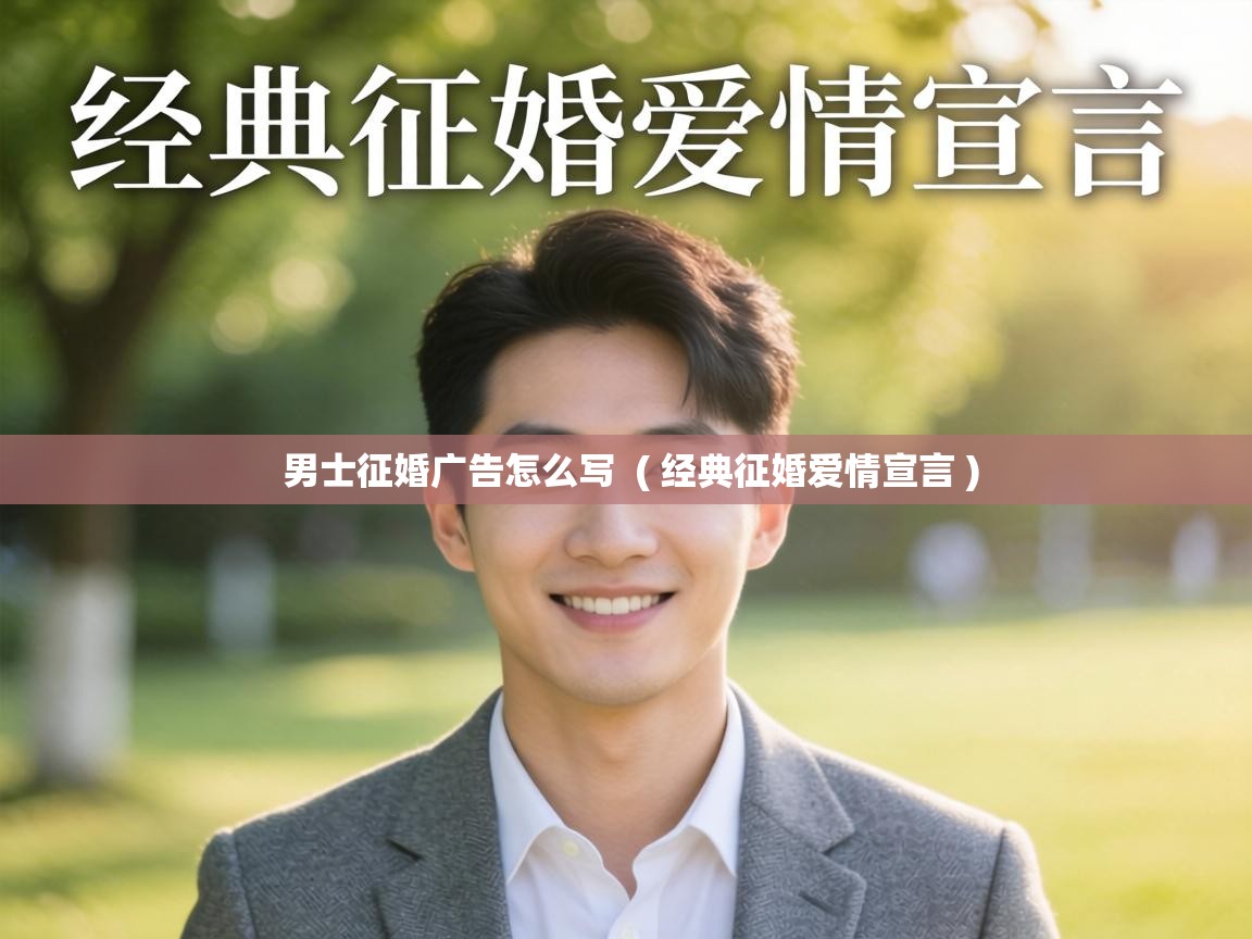  男士征婚广告怎么写  ( 经典征婚爱情宣言 )