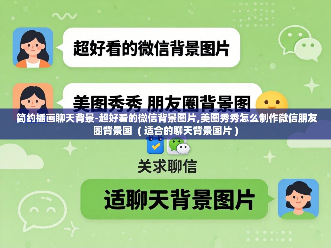  简约插画聊天背景-超好看的微信背景图片,美图秀秀怎么制作微信朋友圈背景图  ( 适合的聊天背景图片 )