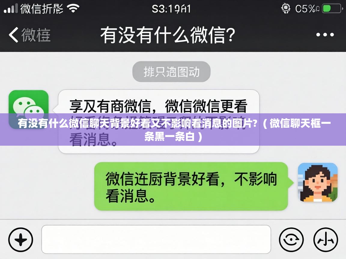  有没有什么微信聊天背景好看又不影响看消息的图片?  ( 微信聊天框一条黑一条白 )