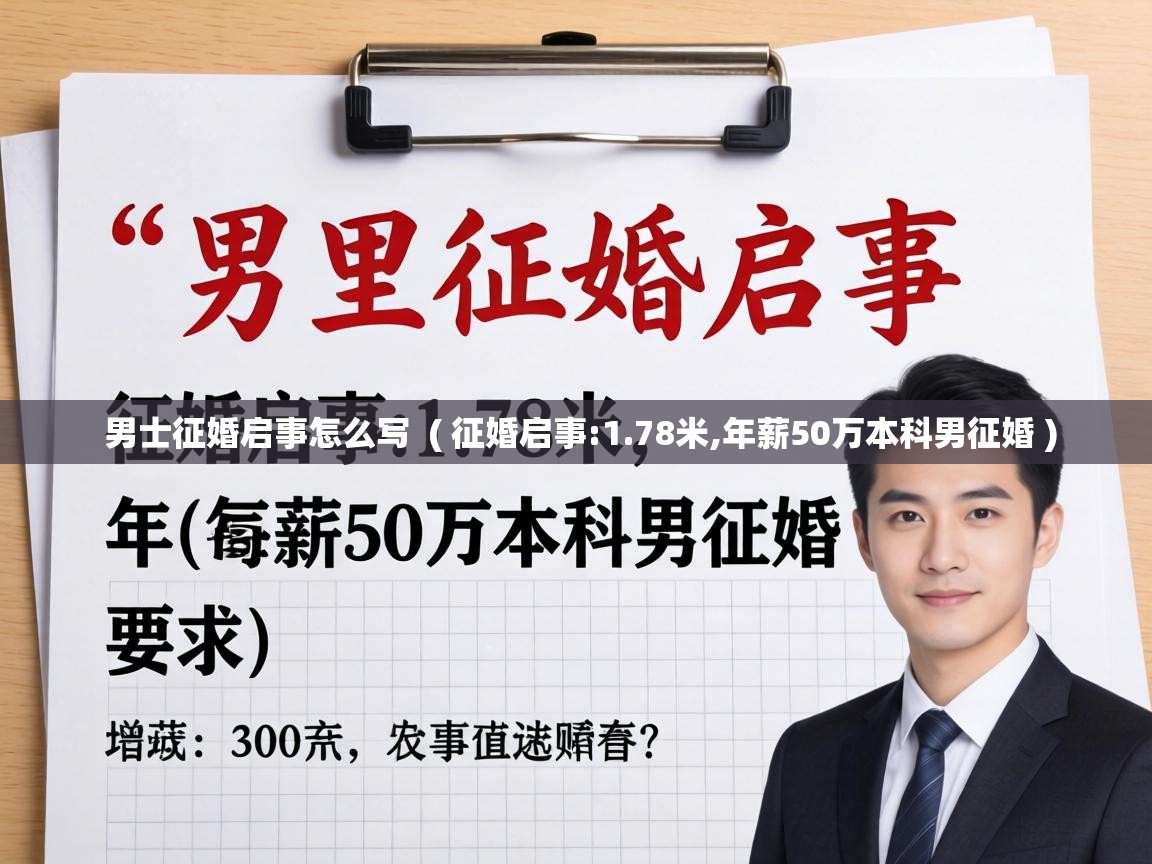  男士征婚启事怎么写  ( 征婚启事:1.78米,年薪50万本科男征婚 )