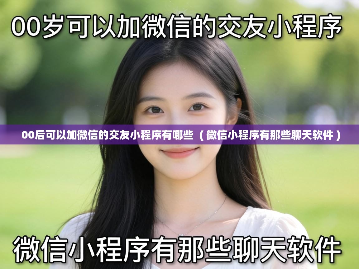  00后可以加微信的交友小程序有哪些  ( 微信小程序有那些聊天软件 )