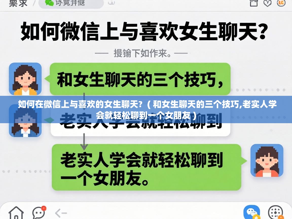  如何在微信上与喜欢的女生聊天?  ( 和女生聊天的三个技巧,老实人学会就轻松聊到一个女朋友 )