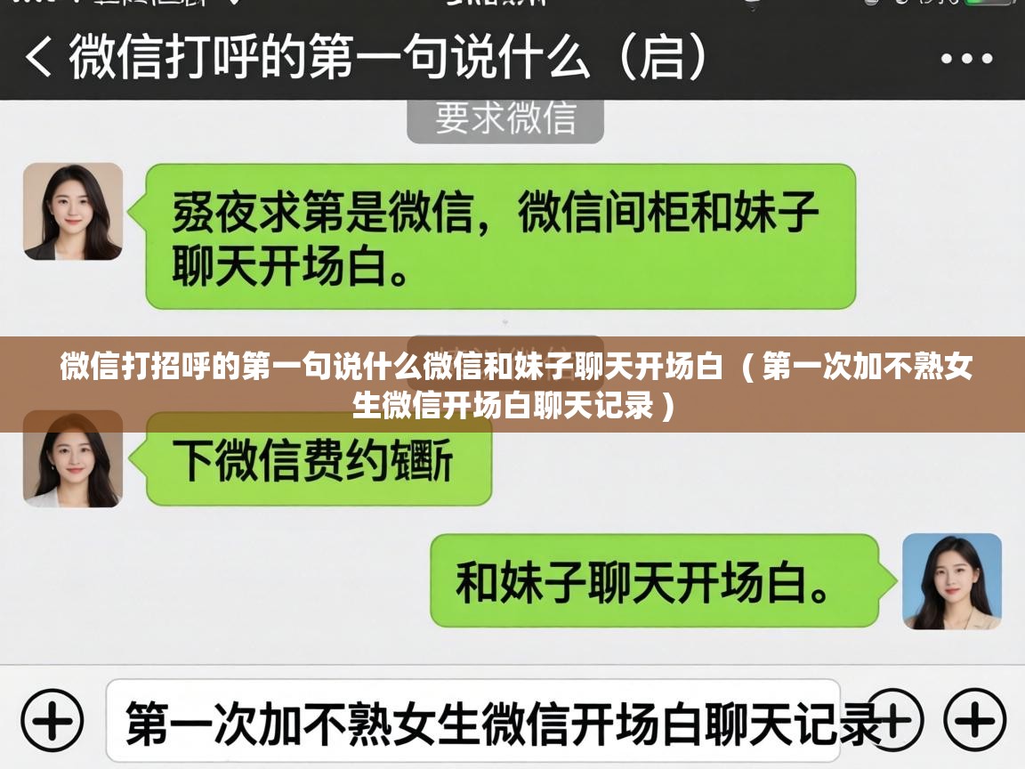  微信打招呼的第一句说什么微信和妹子聊天开场白  ( 第一次加不熟女生微信开场白聊天记录 )