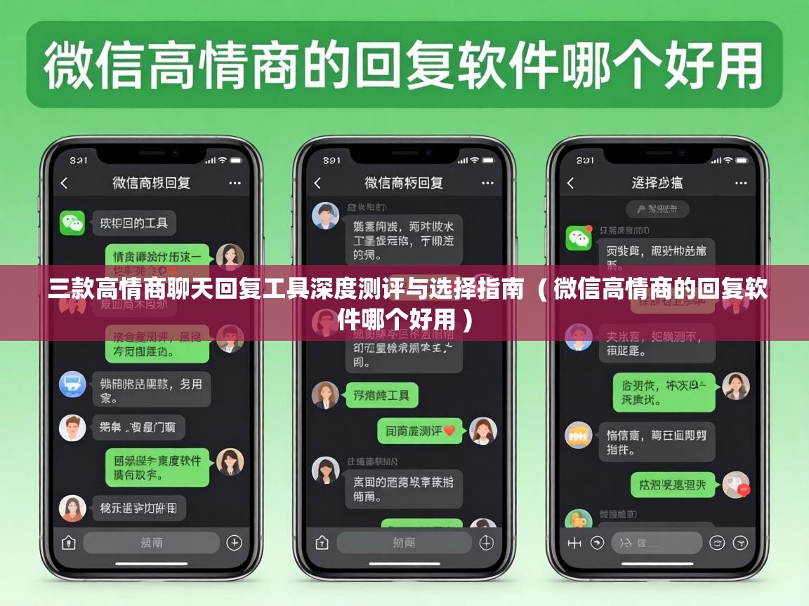  三款高情商聊天回复工具深度测评与选择指南  ( 微信高情商的回复软件哪个好用 )