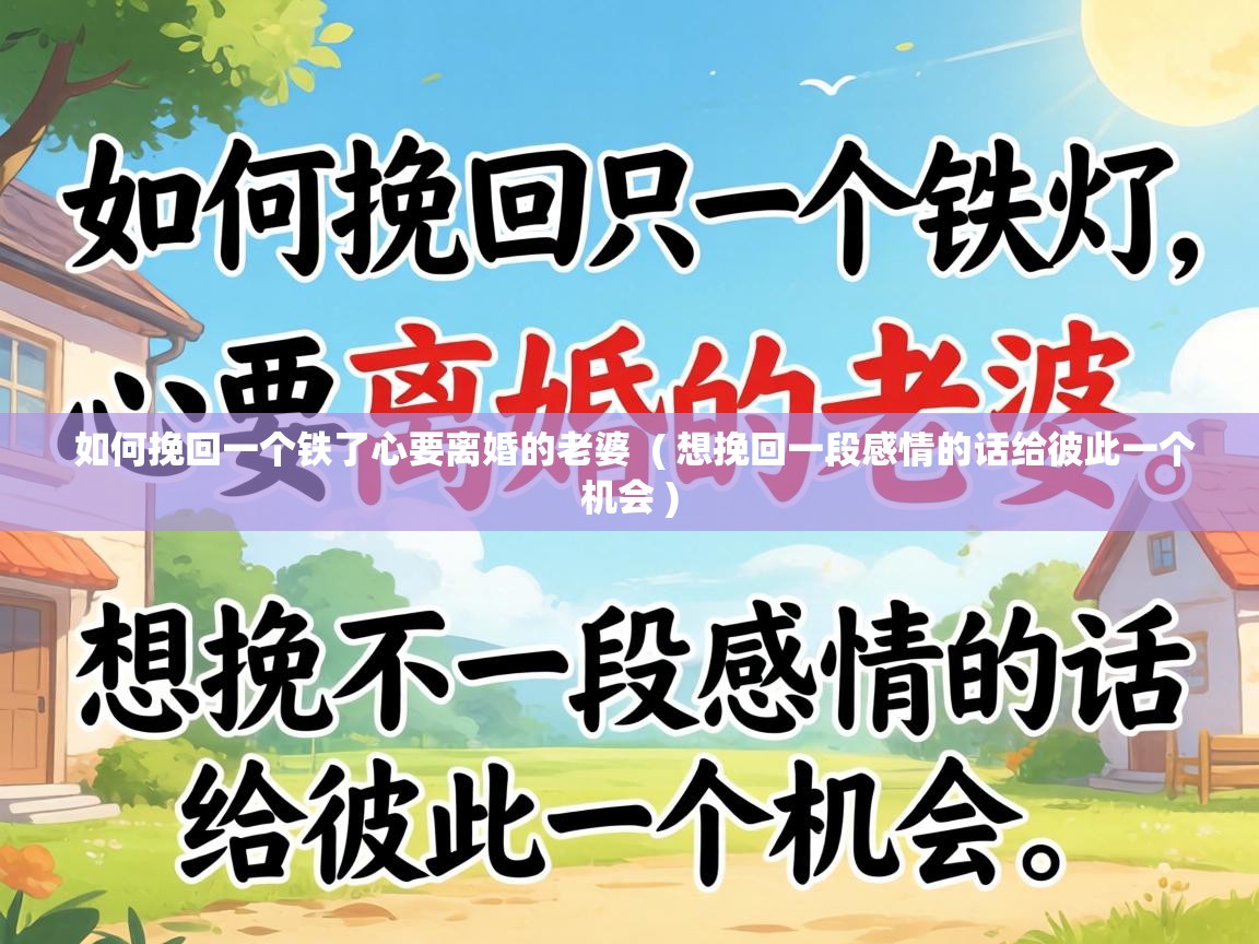 如何挽回一个铁了心要离婚的老婆  ( 想挽回一段感情的话给彼此一个机会 )