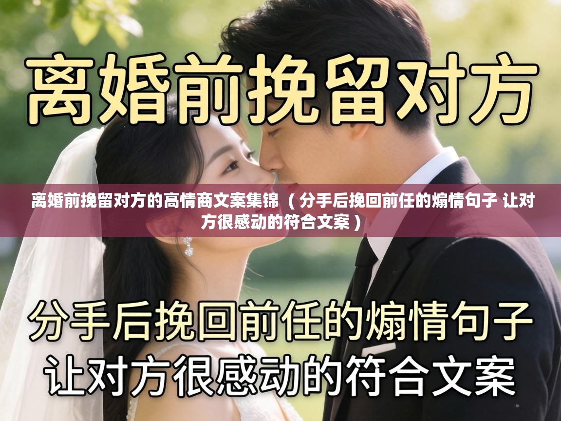  离婚前挽留对方的高情商文案集锦  ( 分手后挽回前任的煽情句子 让对方很感动的符合文案 )