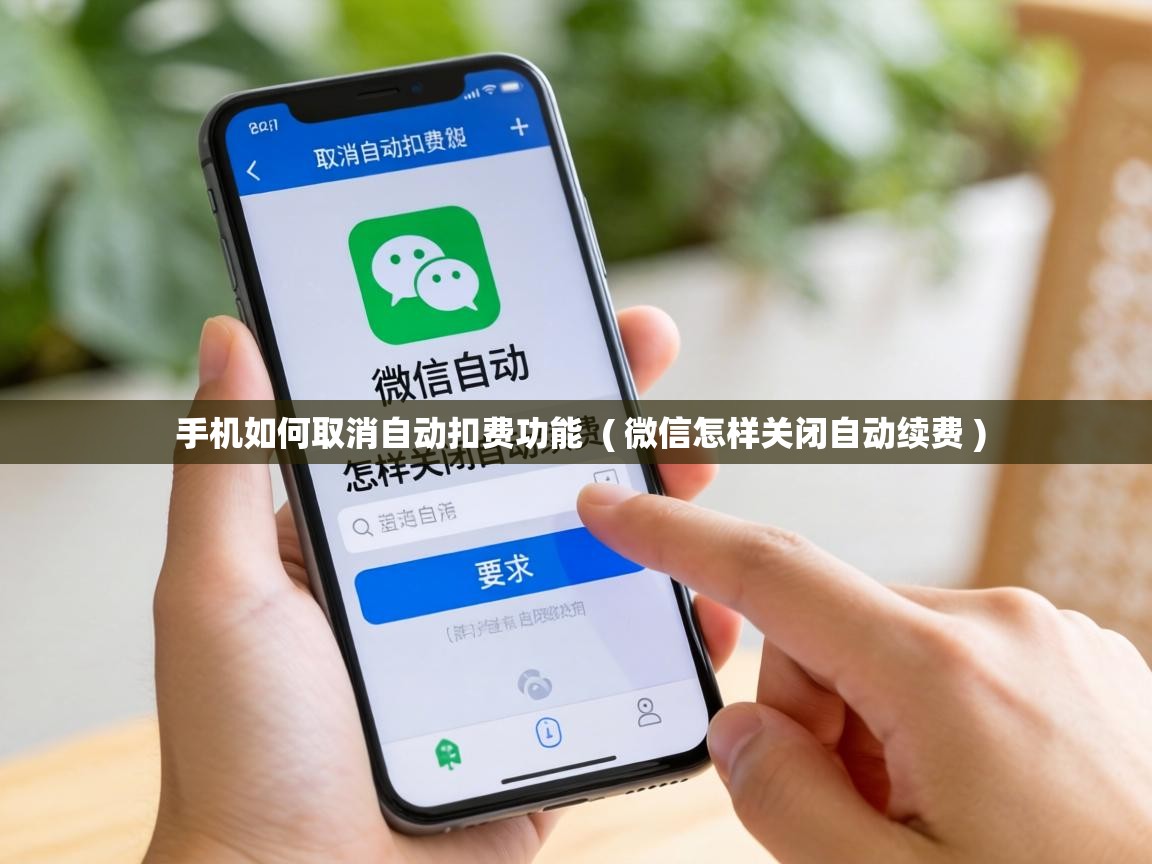  手机如何取消自动扣费功能  ( 微信怎样关闭自动续费 )