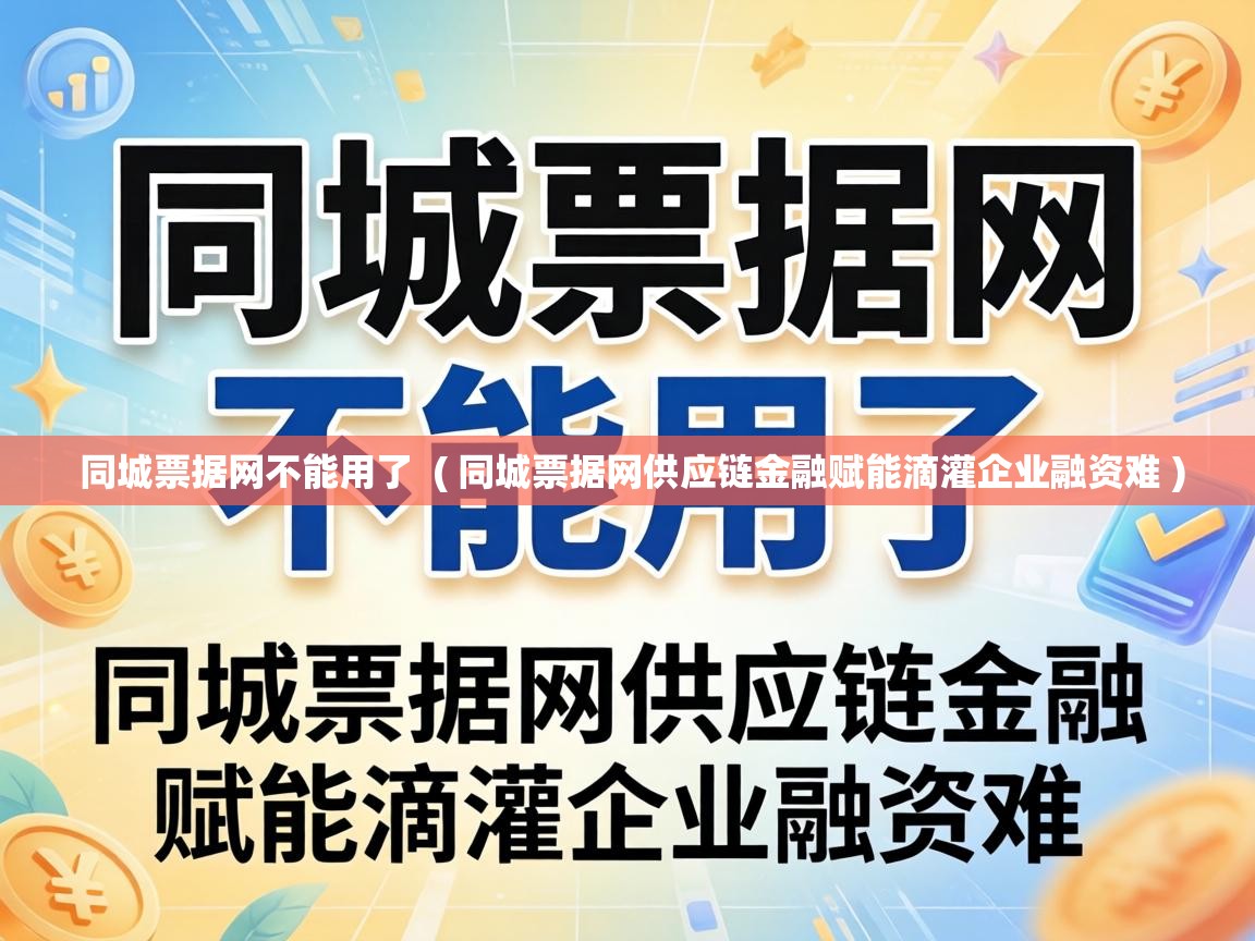  同城票据网不能用了  ( 同城票据网供应链金融赋能滴灌企业融资难 )