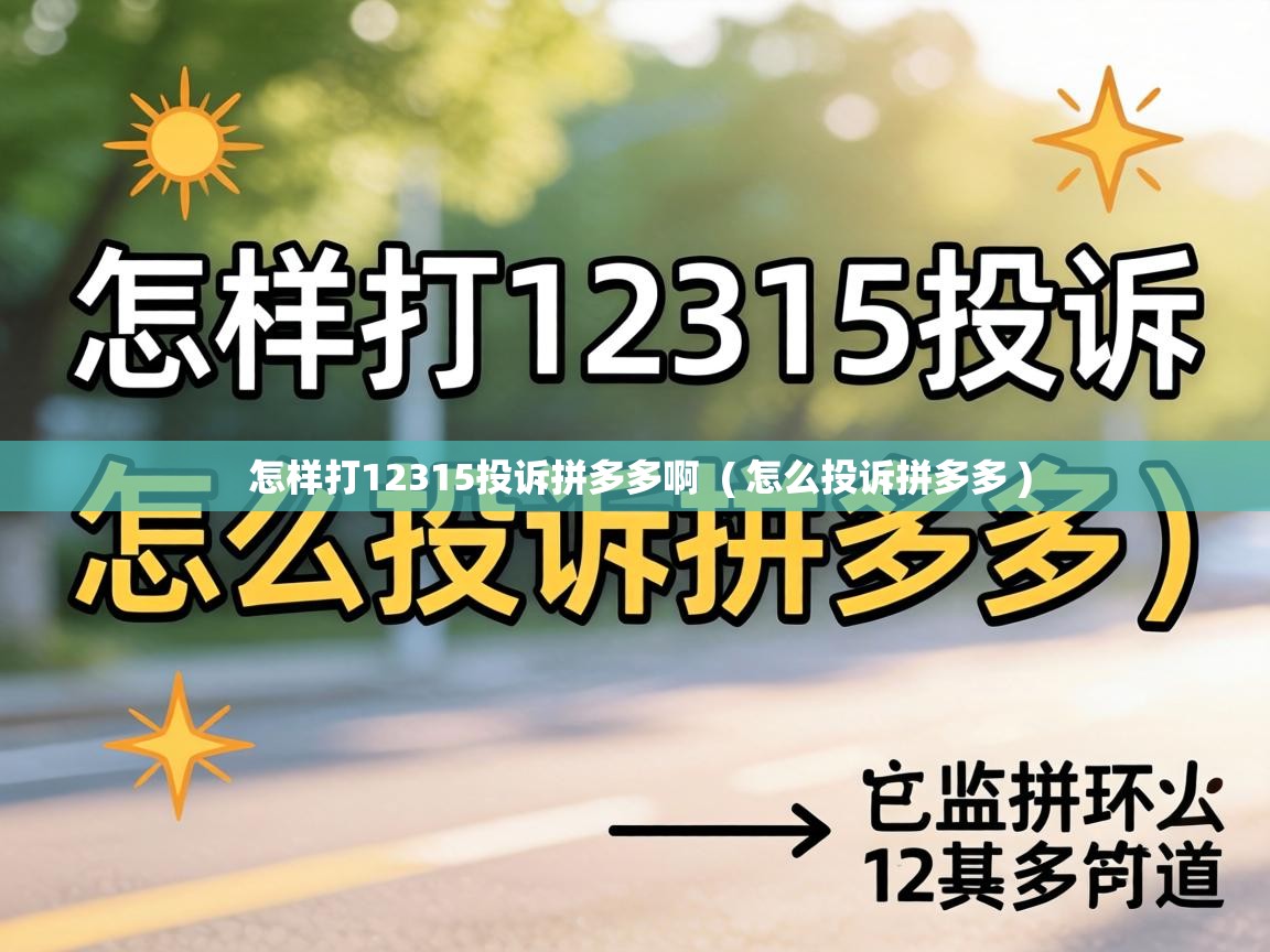  怎样打12315投诉拼多多啊  ( 怎么投诉拼多多 )