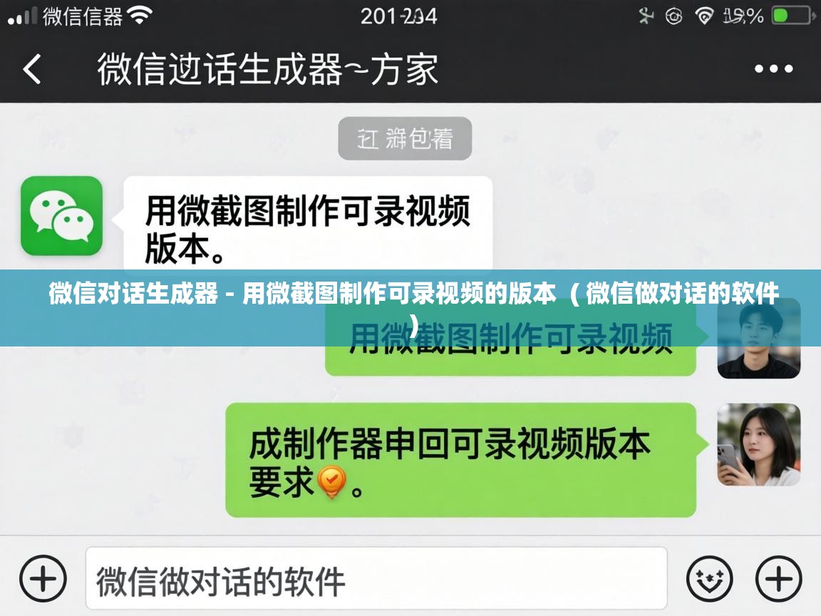  微信对话生成器 - 用微截图制作可录视频的版本  ( 微信做对话的软件 )