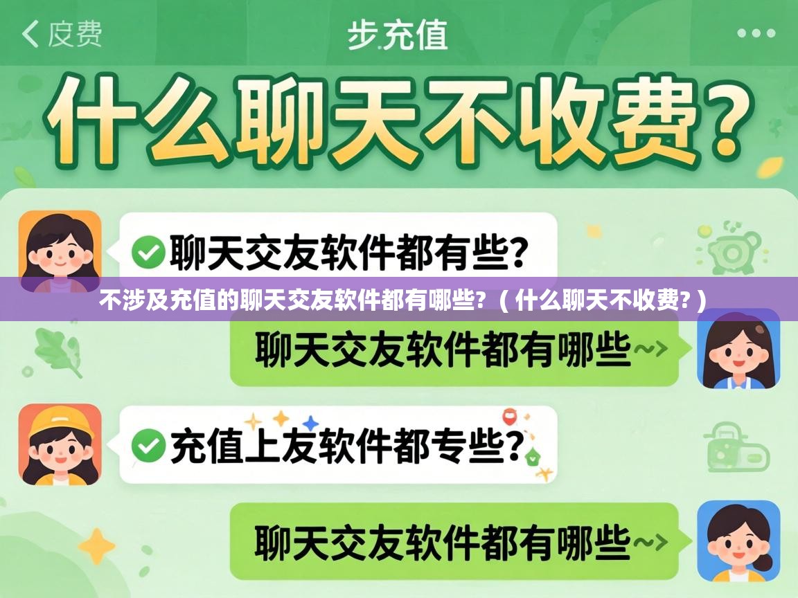  不涉及充值的聊天交友软件都有哪些?  ( 什么聊天不收费? )