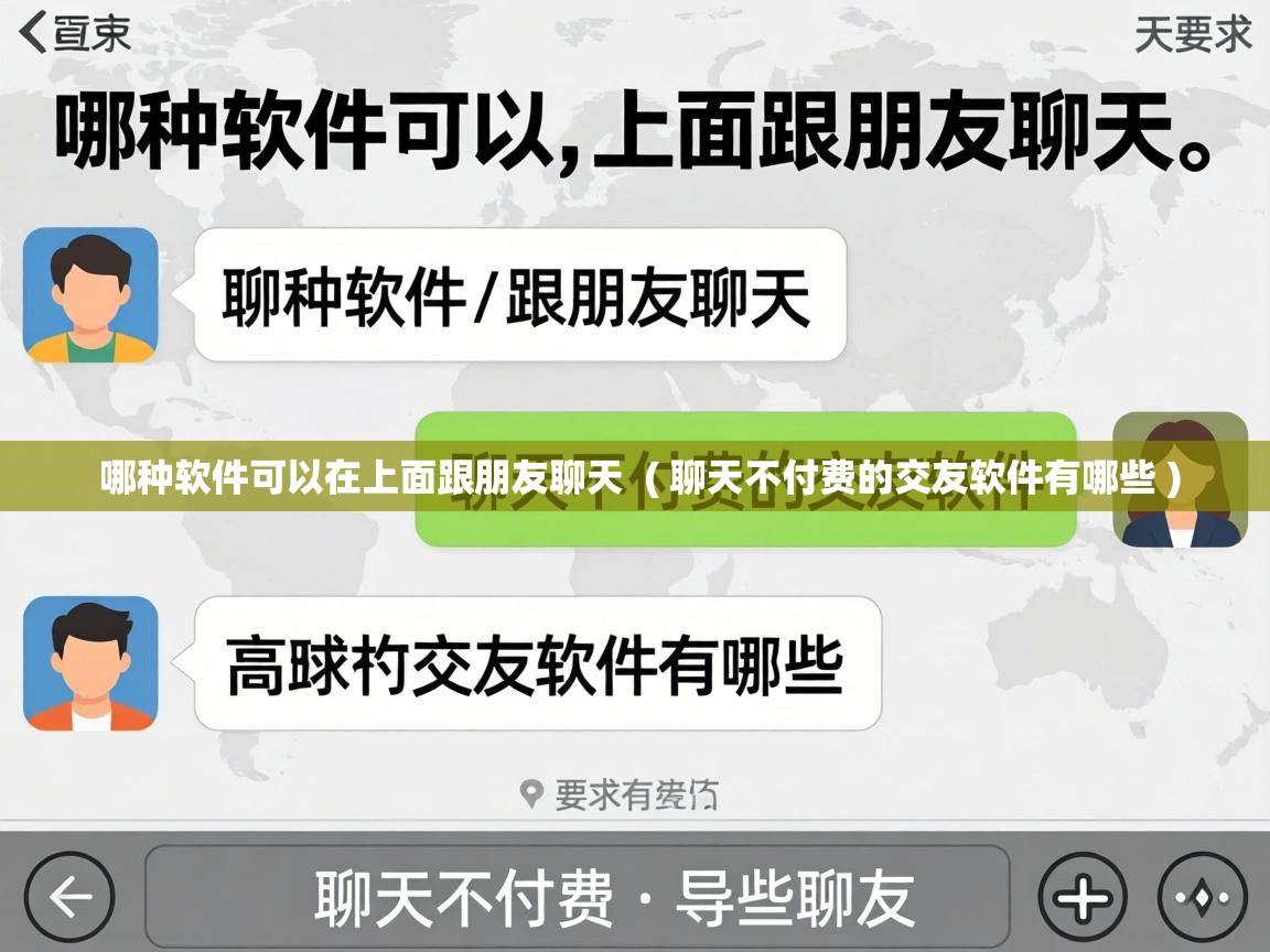  哪种软件可以在上面跟朋友聊天  ( 聊天不付费的交友软件有哪些 )
