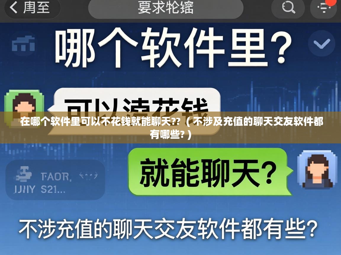  在哪个软件里可以不花钱就能聊天??  ( 不涉及充值的聊天交友软件都有哪些? )