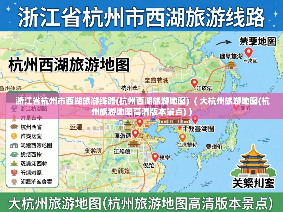  浙江省杭州市西湖旅游线路(杭州西湖旅游地图)  ( 大杭州旅游地图(杭州旅游地图高清版本景点) )