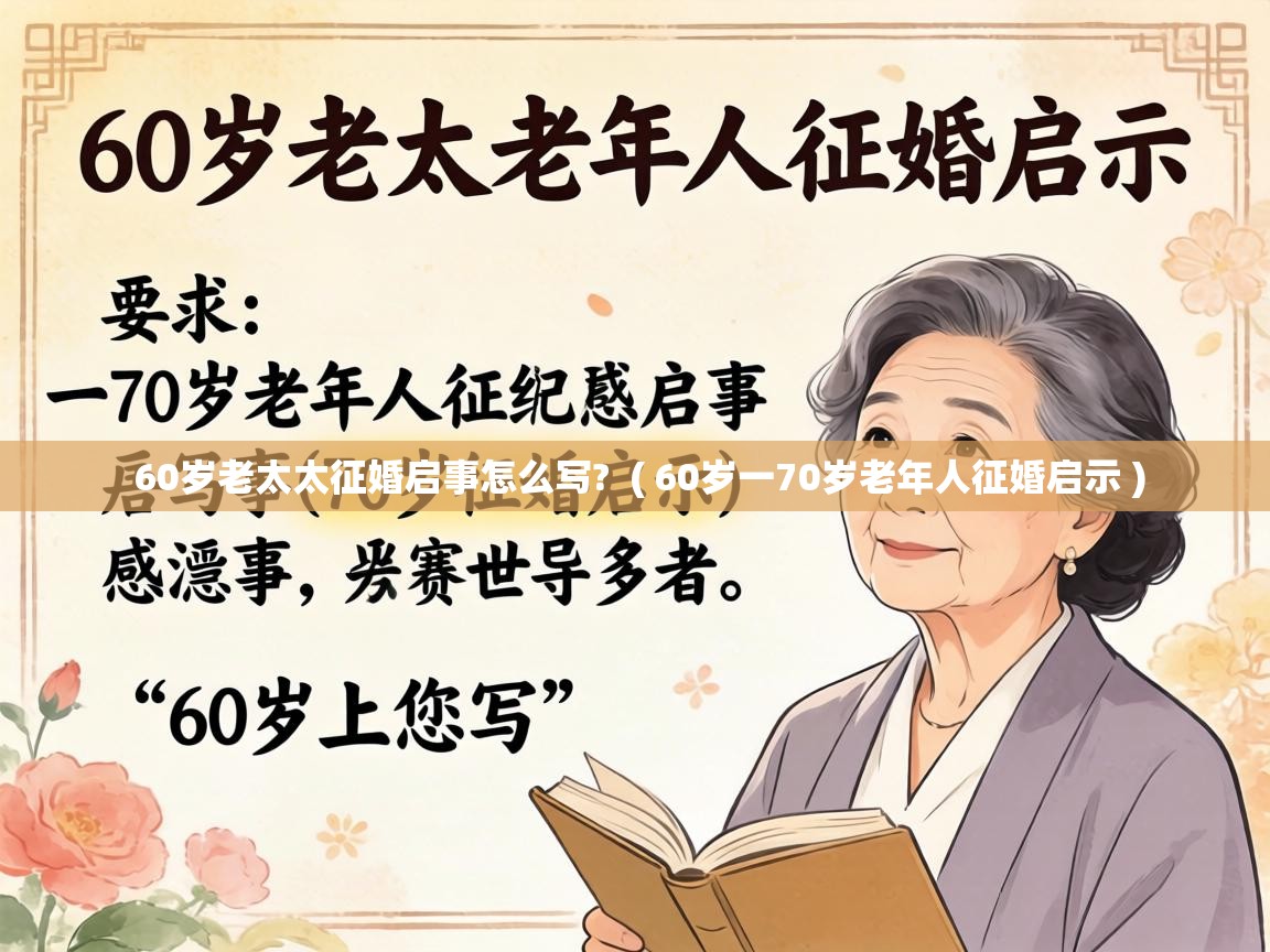  60岁老太太征婚启事怎么写?  ( 60岁一70岁老年人征婚启示 )