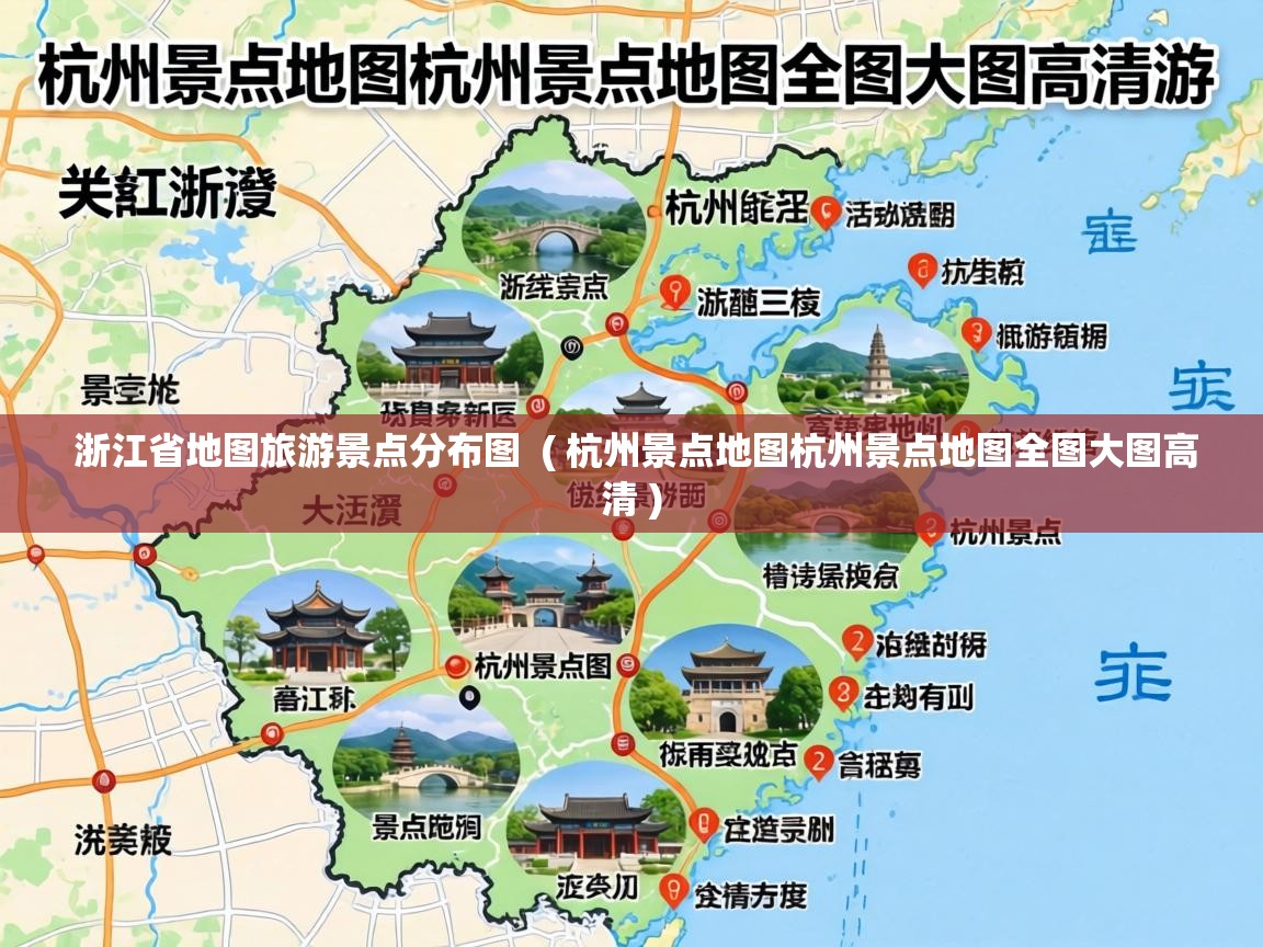  浙江省地图旅游景点分布图  ( 杭州景点地图杭州景点地图全图大图高清 )