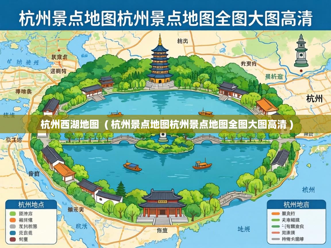  杭州西湖地图  ( 杭州景点地图杭州景点地图全图大图高清 )