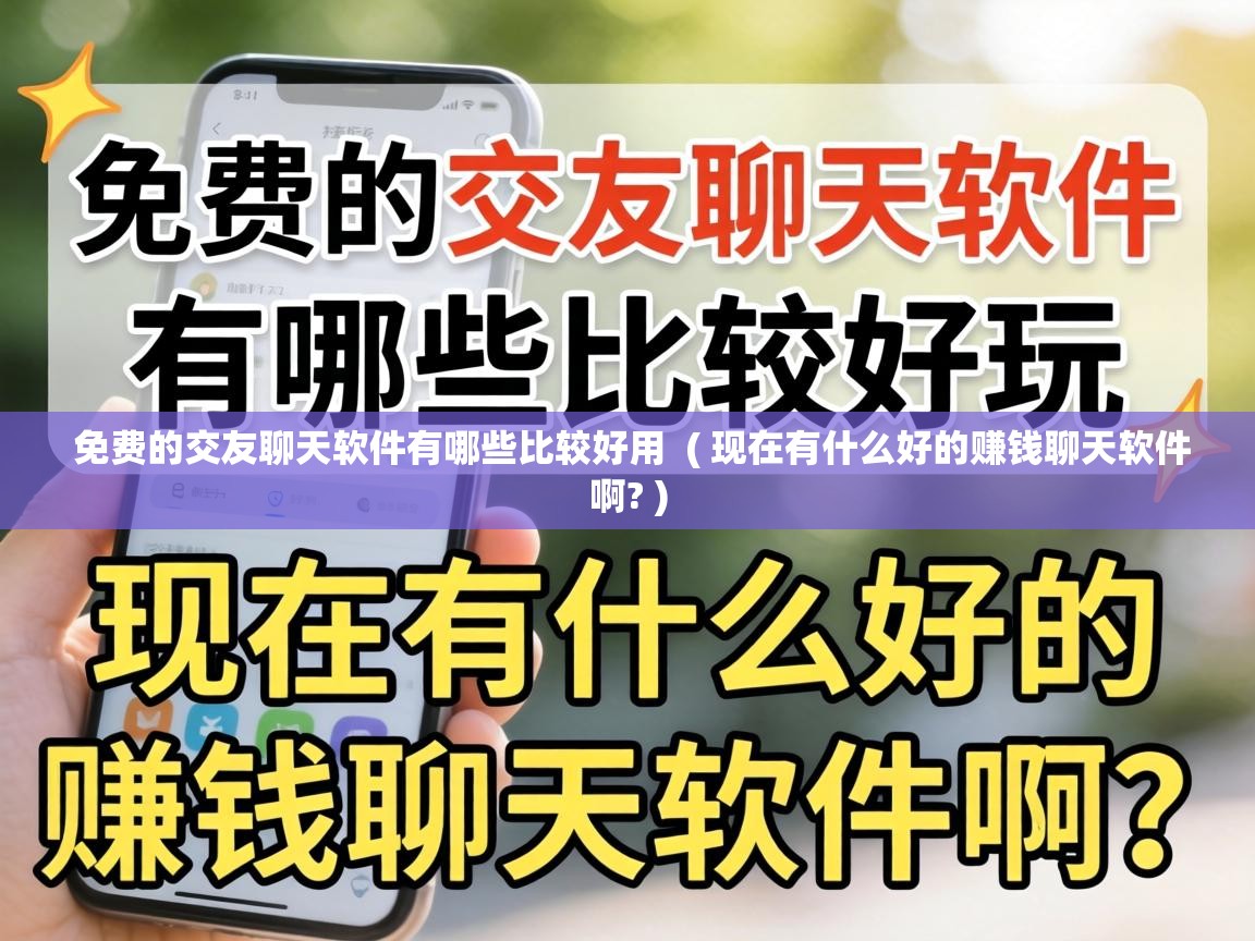  免费的交友聊天软件有哪些比较好用  ( 现在有什么好的赚钱聊天软件啊? )