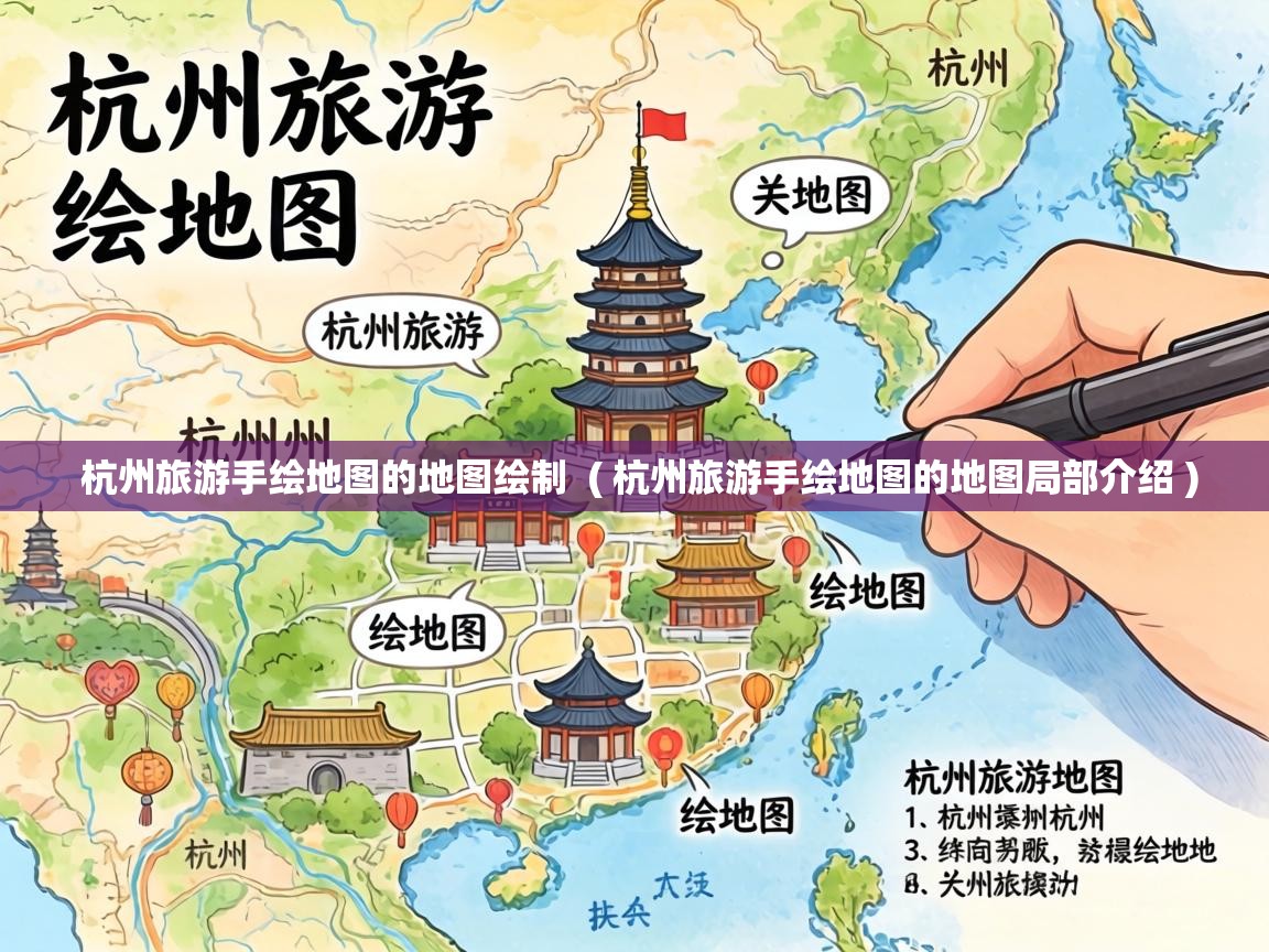  杭州旅游手绘地图的地图绘制  ( 杭州旅游手绘地图的地图局部介绍 )