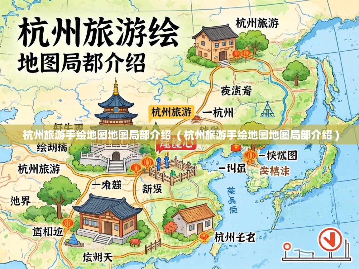  杭州旅游手绘地图地图局部介绍  ( 杭州旅游手绘地图地图局部介绍 )