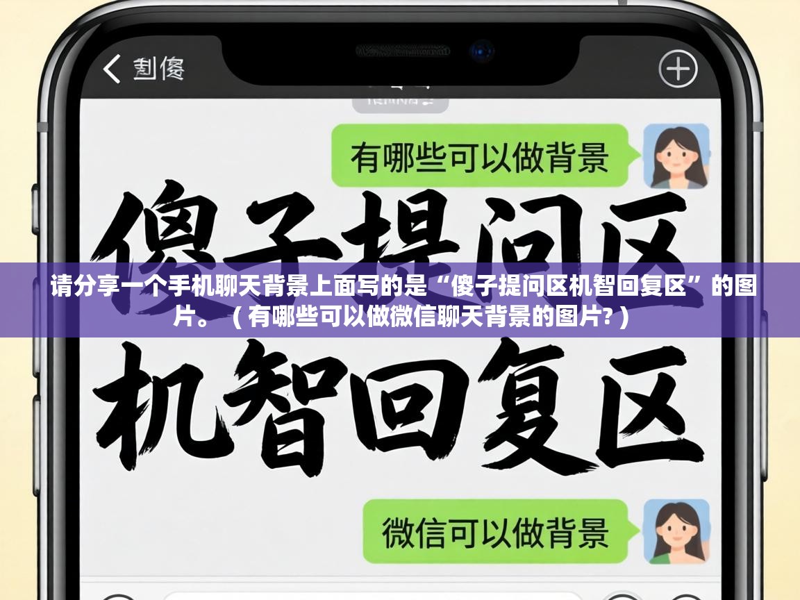  请分享一个手机聊天背景上面写的是“傻子提问区机智回复区”的图片。  ( 有哪些可以做微信聊天背景的图片? )