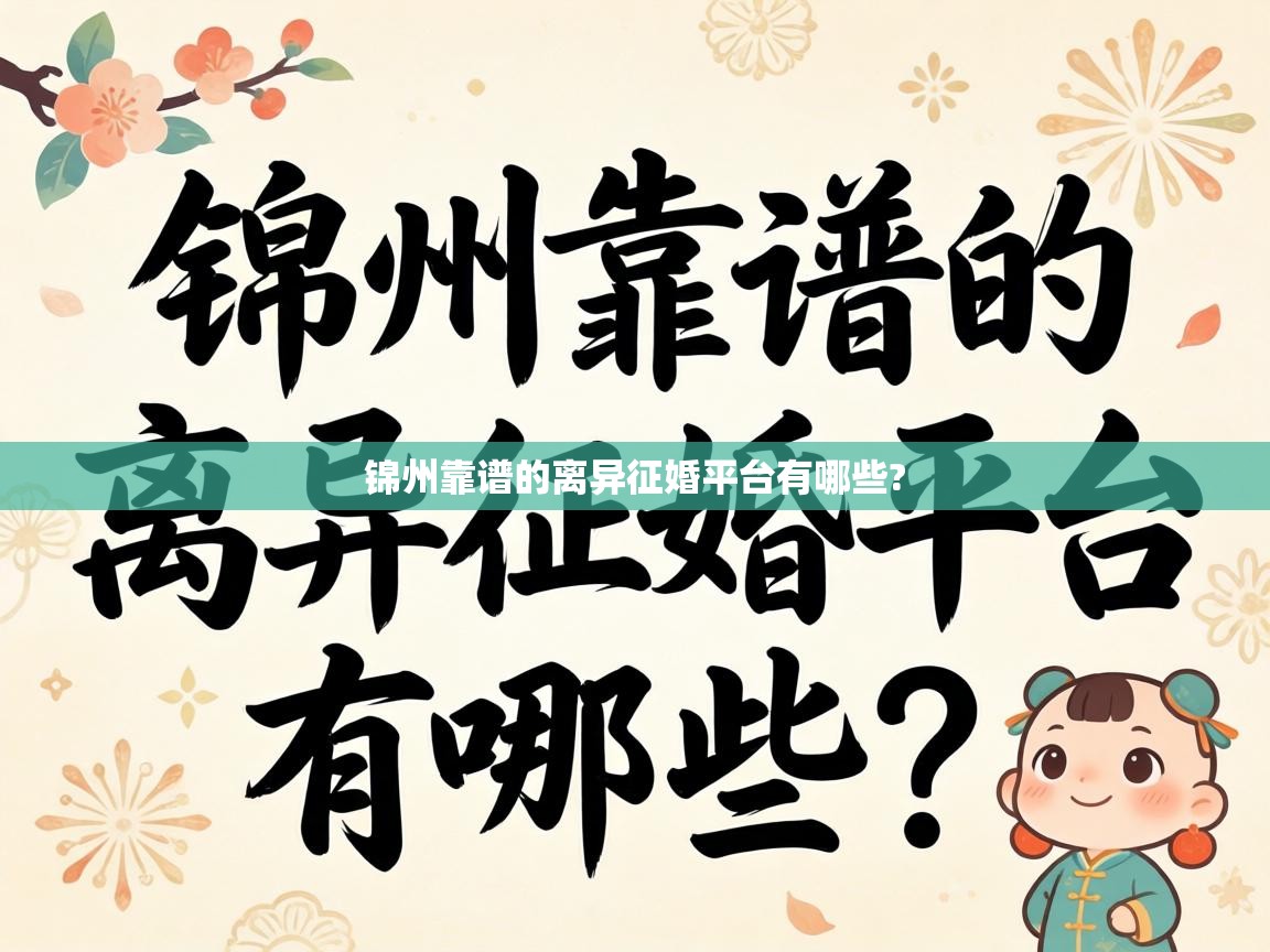  锦州靠谱的离异征婚平台有哪些? 