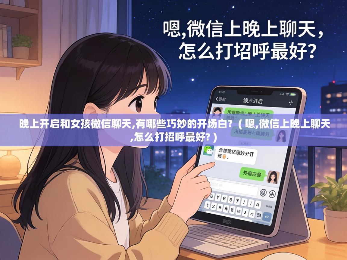  晚上开启和女孩微信聊天,有哪些巧妙的开场白?  ( 嗯,微信上晚上聊天,怎么打招呼最好? )