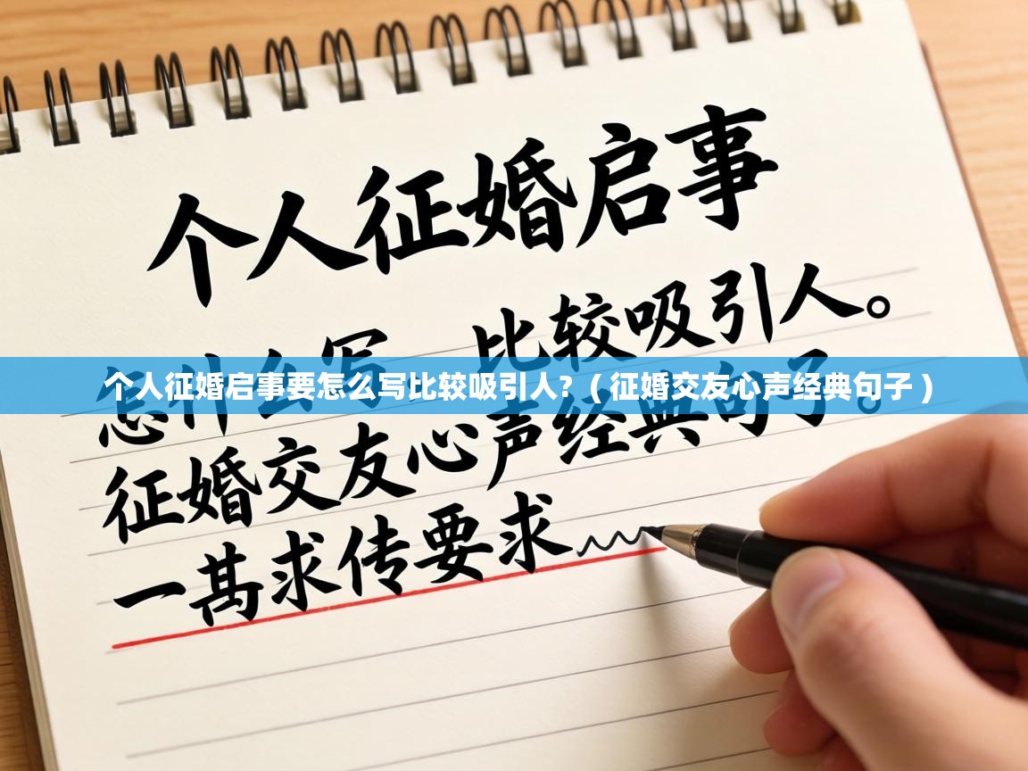  个人征婚启事要怎么写比较吸引人?  ( 征婚交友心声经典句子 )