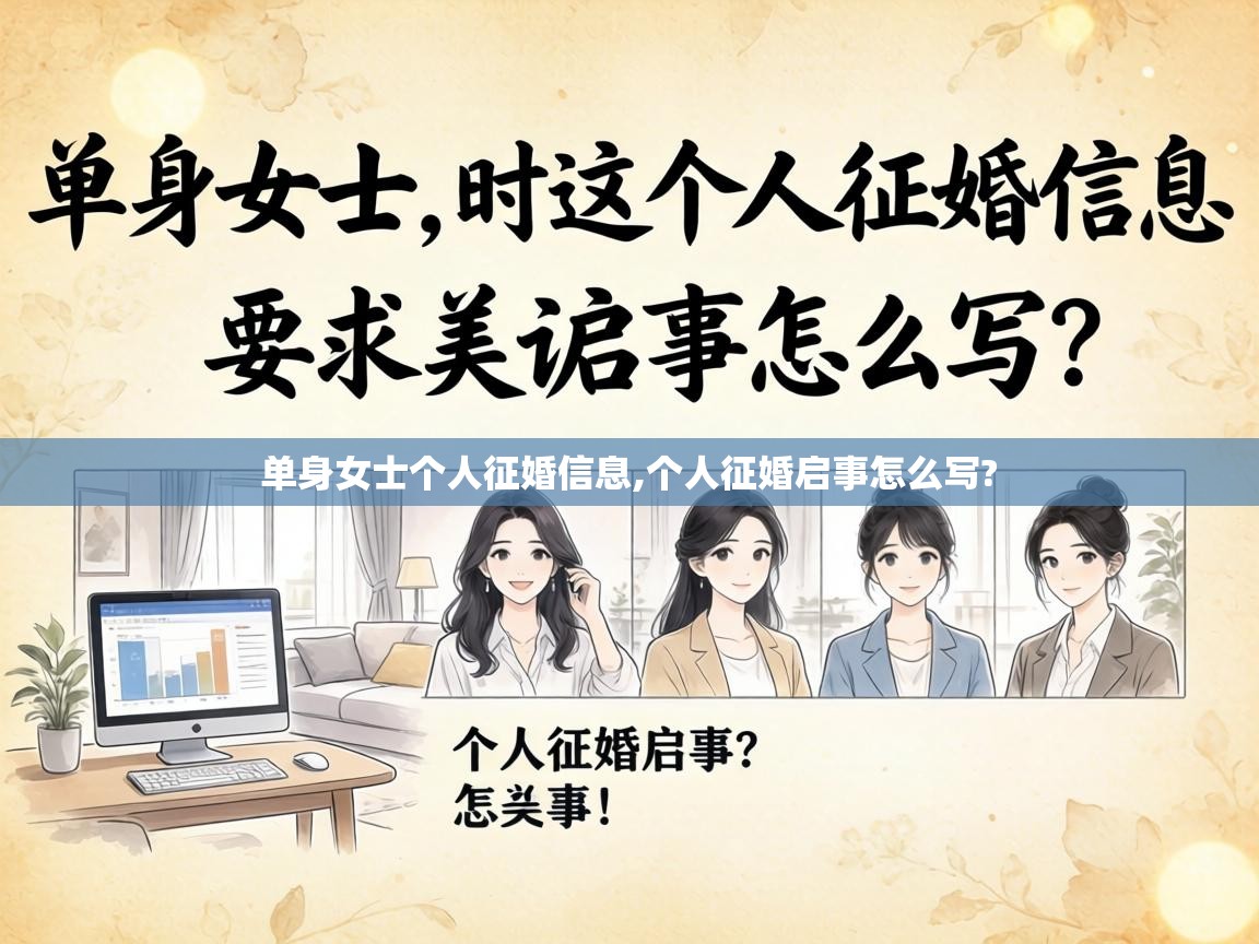  单身女士个人征婚信息,个人征婚启事怎么写? 