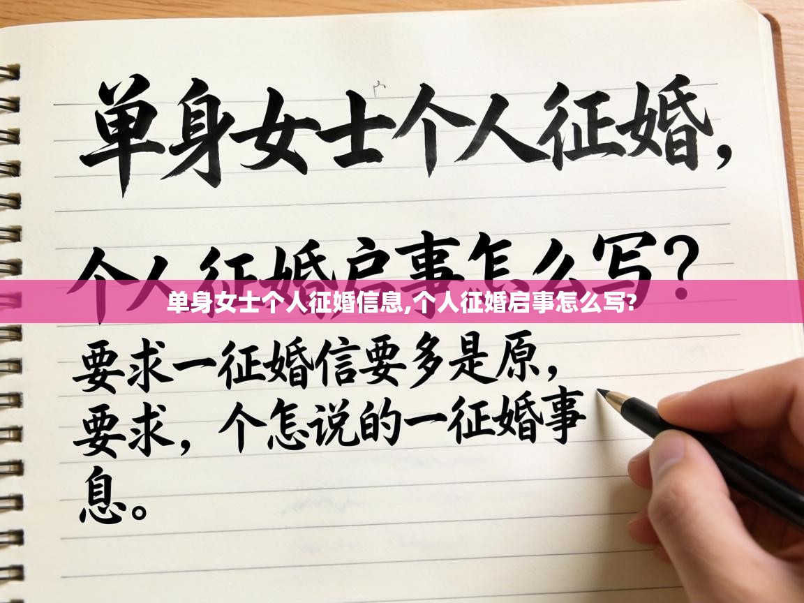  单身女士个人征婚信息,个人征婚启事怎么写? 