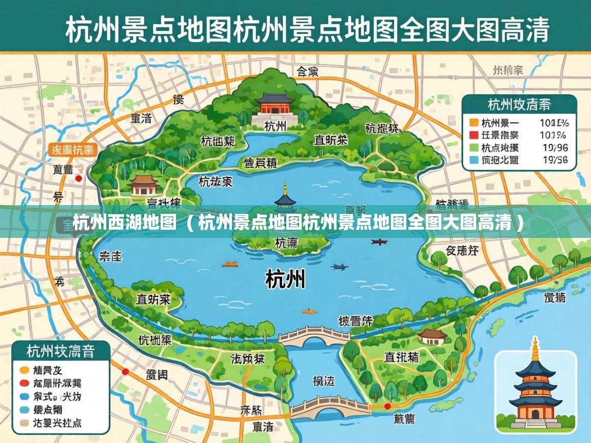  杭州西湖地图  ( 杭州景点地图杭州景点地图全图大图高清 )