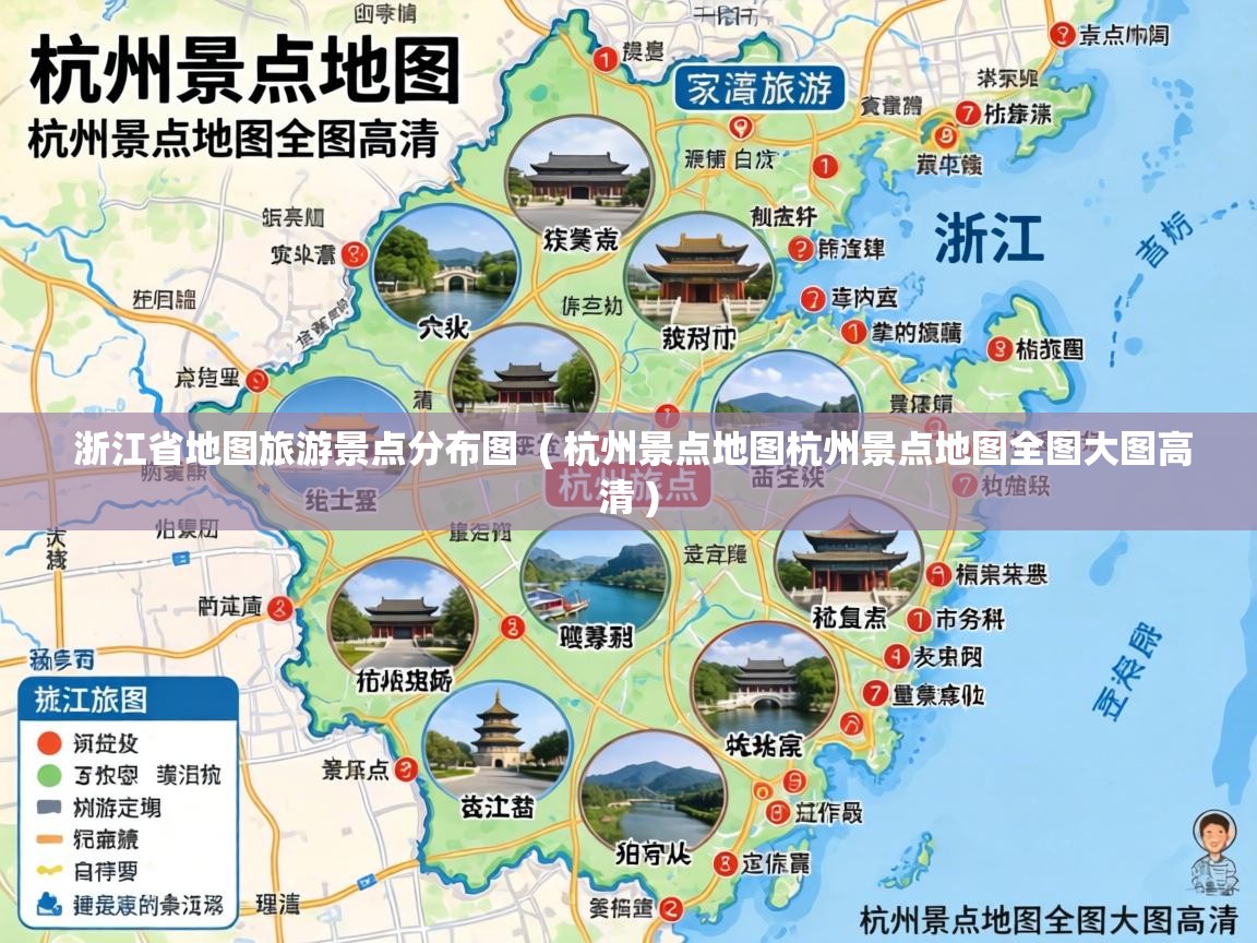  浙江省地图旅游景点分布图  ( 杭州景点地图杭州景点地图全图大图高清 )