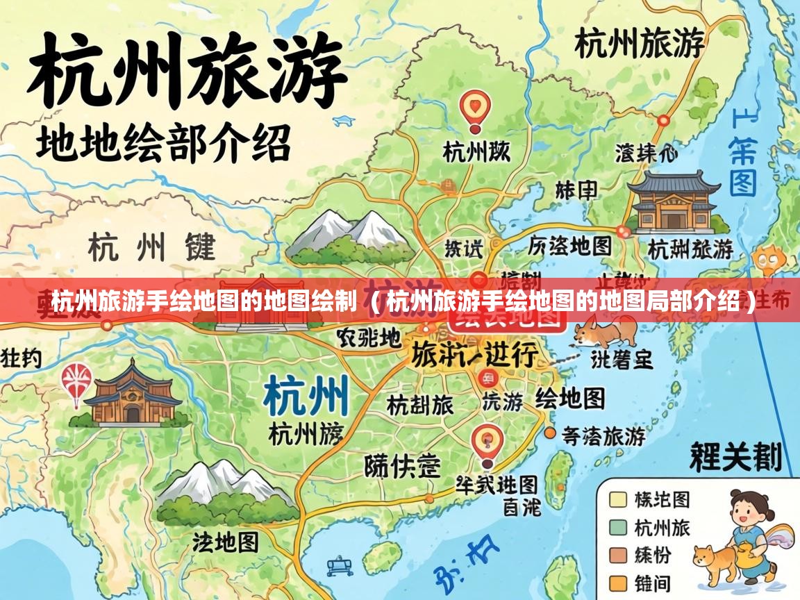  杭州旅游手绘地图的地图绘制  ( 杭州旅游手绘地图的地图局部介绍 )