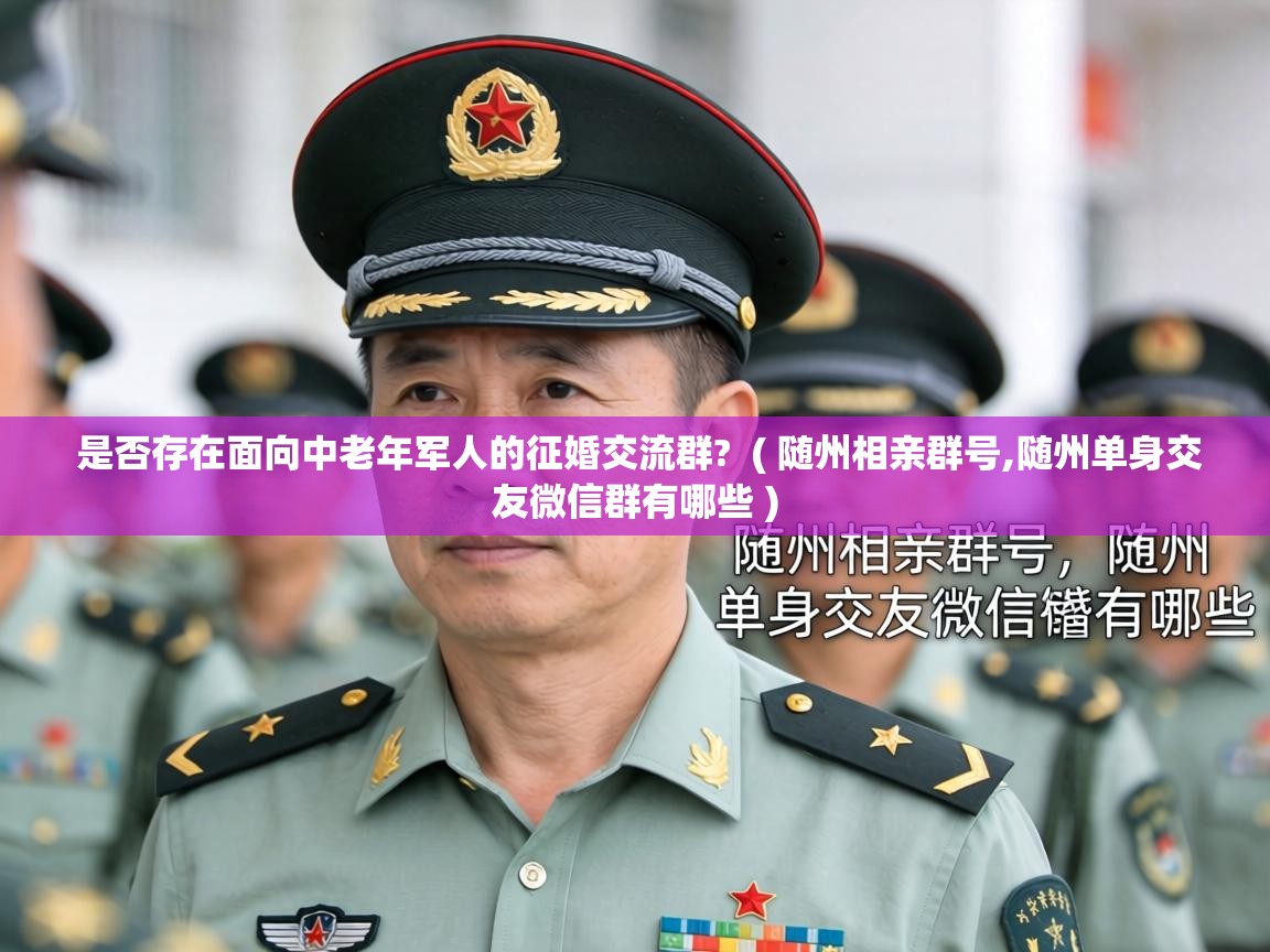 是否存在面向中老年军人的征婚交流群?  ( 随州相亲群号,随州单身交友微信群有哪些 )