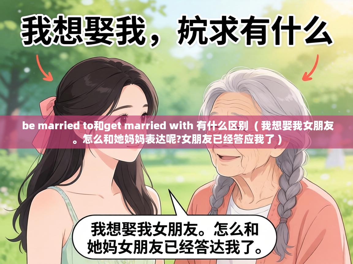  be married to和get married with 有什么区别  ( 我想娶我女朋友。怎么和她妈妈表达呢?女朋友已经答应我了 )