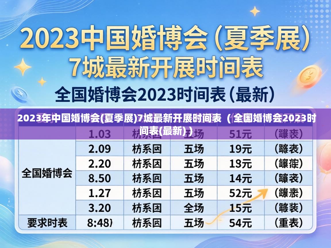  2023年中国婚博会(夏季展)7城最新开展时间表  ( 全国婚博会2023时间表(最新) )