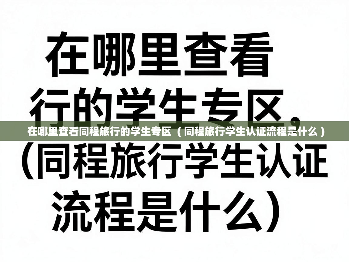  在哪里查看同程旅行的学生专区  ( 同程旅行学生认证流程是什么 )